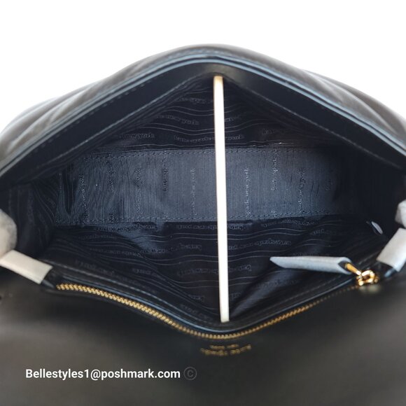 KATE SPADE Dakota Puffy Smooth Leather Convertible Crossbody Bag- Black🎈$248⭐ - Picture 14 of 16